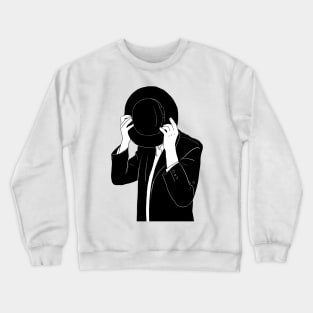 Man behind the Hat Crewneck Sweatshirt